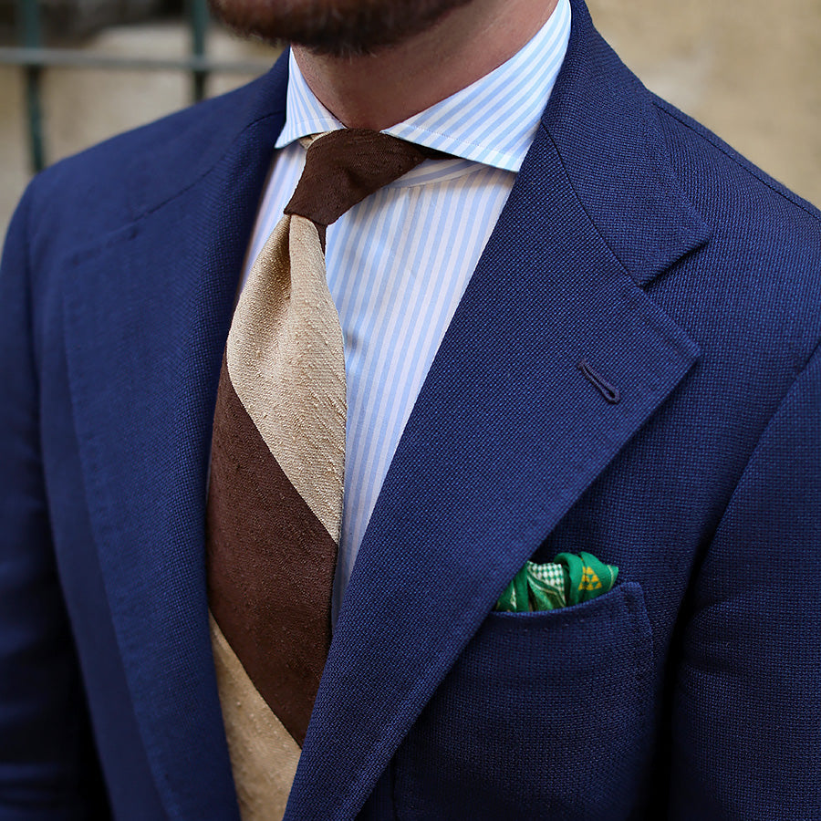 【ポケットチーフ】Kyoto Map Cotton Blend Pocket Square - Green - 40 x 40cm