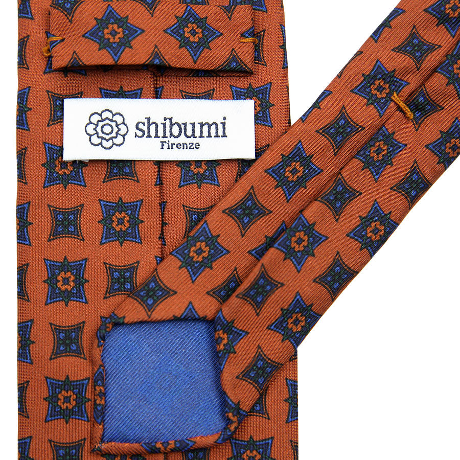 【ネクタイ】Ancient Madder Silk Tie - Terracotta IV - Hand-Rolled