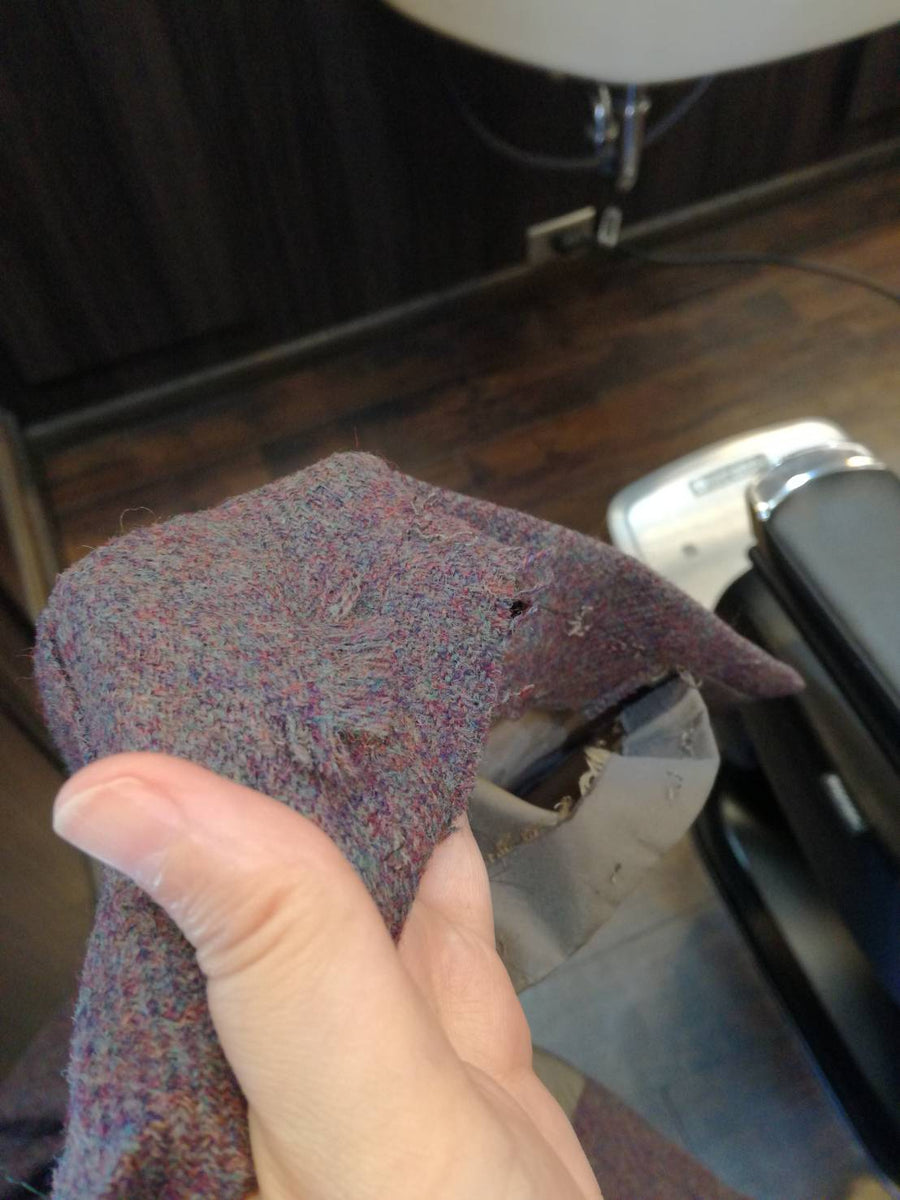 洋服の破けの修理（職人の手作業 カケハギ）お見積り